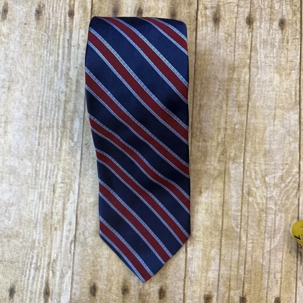 Brooks Brothers Tie Makers Merchants Repp Stripe Tie Regimental Silk